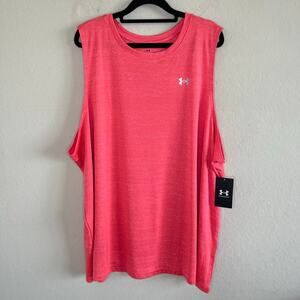 NEW Under Armour Womens Loose Fit Tank Top Red  - Size 3X